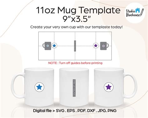 Mug Size Sublimation Template