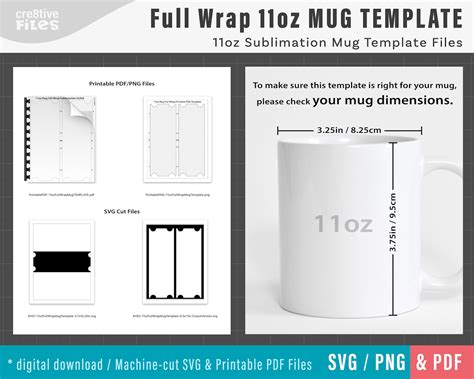 Mug Sublimation Template Size