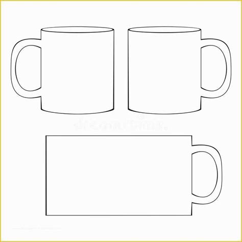 Abstract Art Mug Template