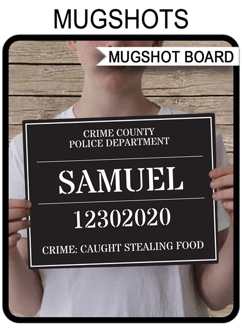 Mugshot Sign Templates Free