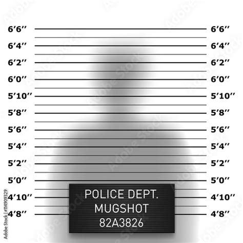 Example of a funny mugshot sign template