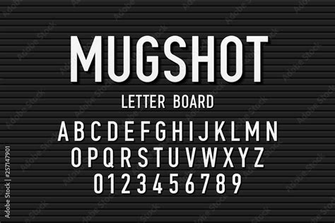 Mugshot template with funny fonts