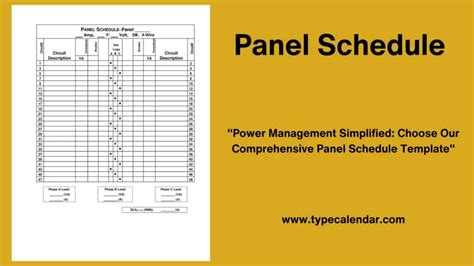 Multi-Day Panel Schedule Template in Excel