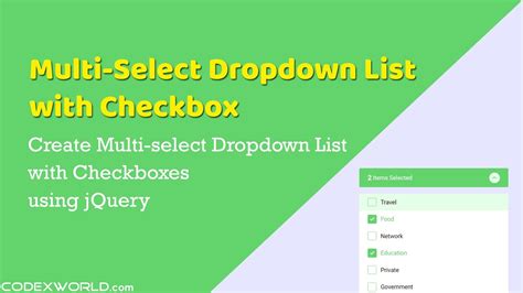 Multi Dropdown List