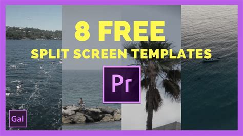 Multi-section split screen template for Premiere Pro