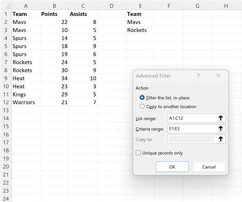 Using multiple filter criteria in Google Sheets