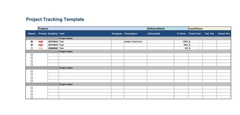 Multiple project tracking template download