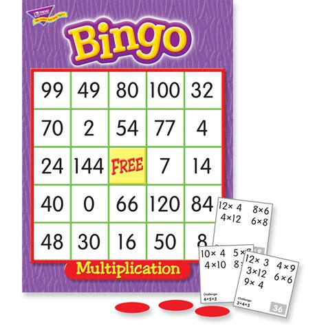 Multiplication Bingo Cards