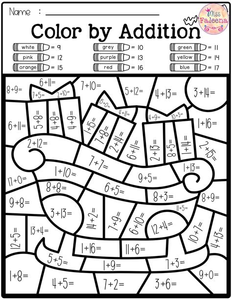 Multiplication Color-by-Number Worksheets for 3rd Grade