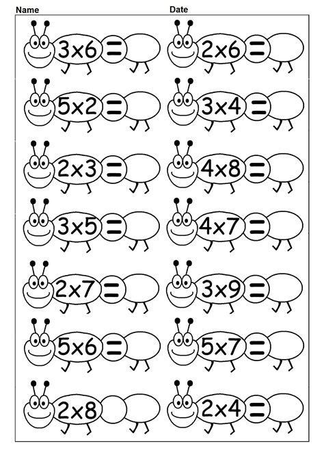 Multiplication Exercises for Kids