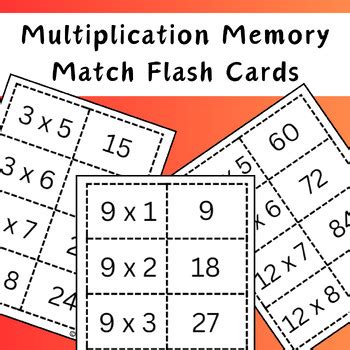 Image of Multiplication Match Flash Cards