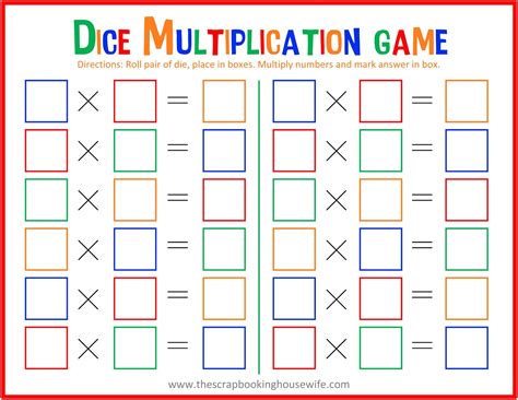 Multiplication Math Games Printable for Kids