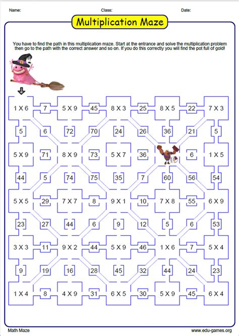 Multiplication Maze