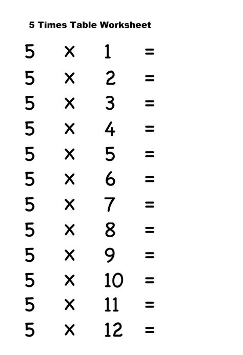 Multiplication Practice 5-12