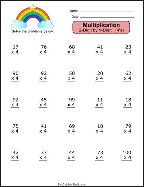 Multiplication Practice Worksheets for Students