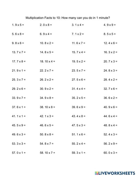 Benefits of Multiplication Quizzes