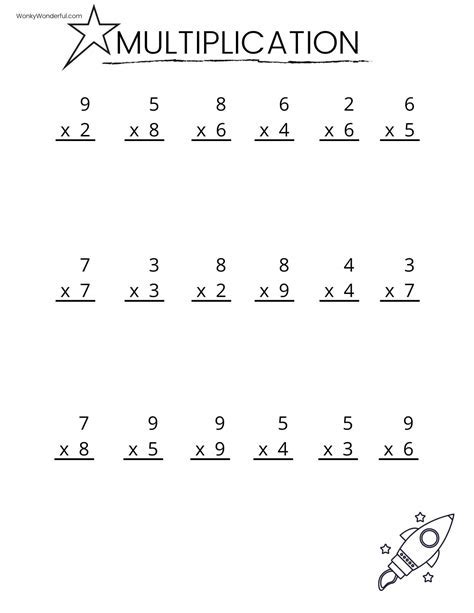 Multiplication Test Printables for Kids