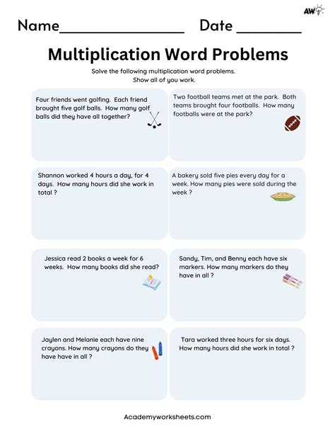 Multiplication Word Problems