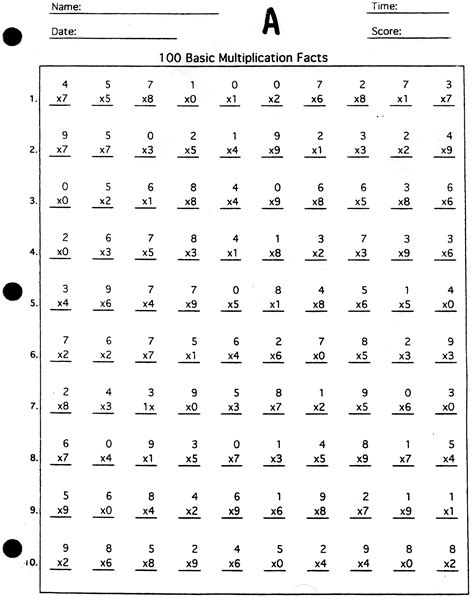 Multiplication Worksheet Generator