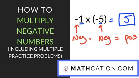 Multiplying with Negative Numbers Example