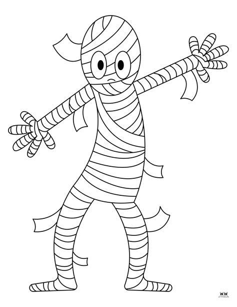 Mummy Pumpkin Carving Template