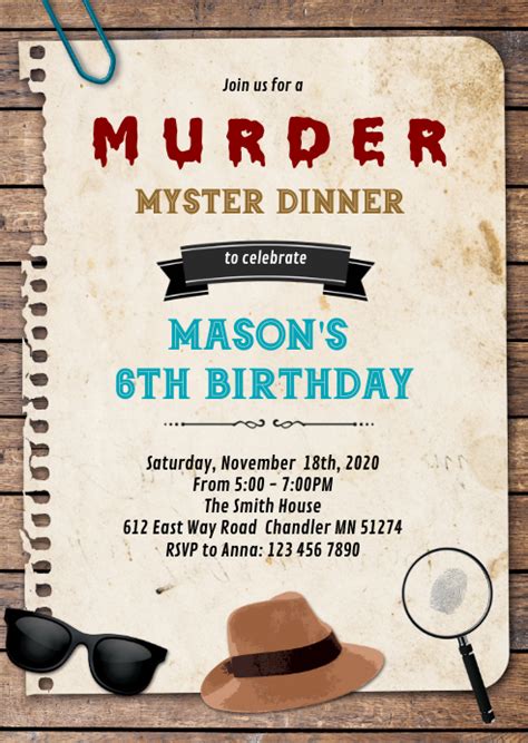 Murder Mystery Invitation Template 10