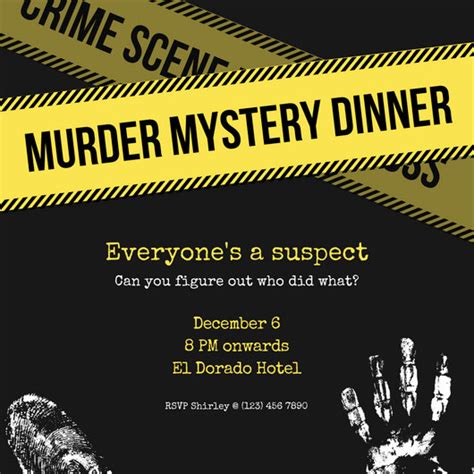 Murder Mystery Invitation Template 2