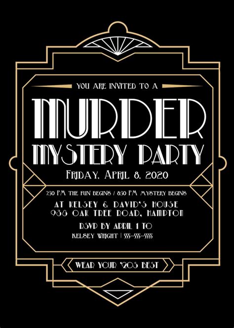 Murder Mystery Invitation Template Free Download Now