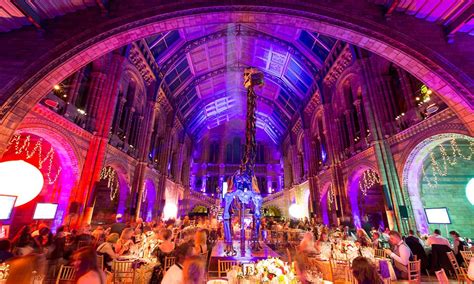 Museum Christmas party venue with art exhibits