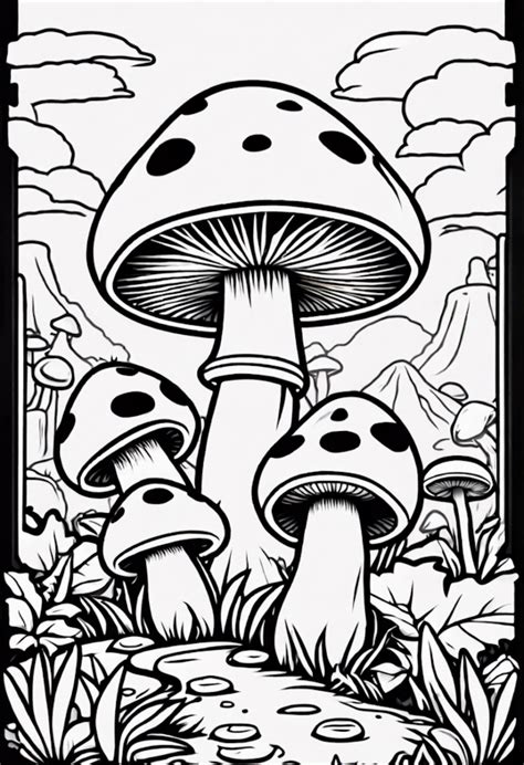 Mushroom Kingdom Coloring Page