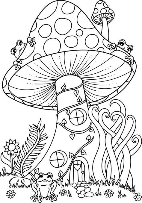 Mushroom Monster Coloring Page