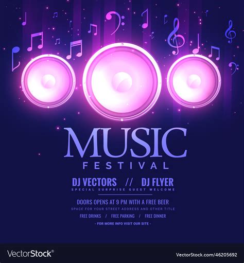 Music Festival Flyer Template Design High-Quality Images