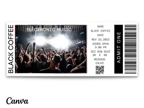 Music Festival Ticket Template