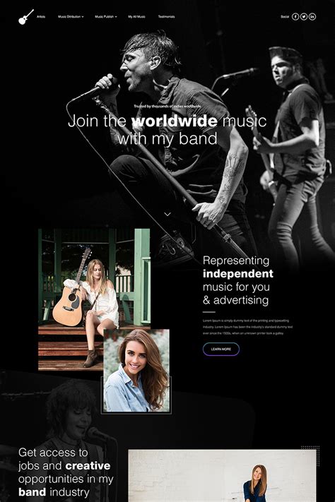 Music Landing Page Template 8