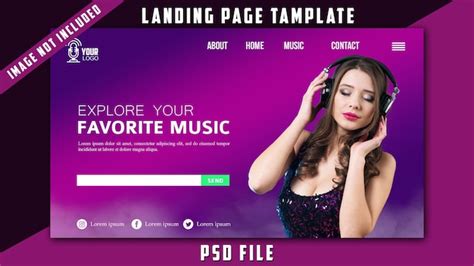 Music Landing Page Template 9