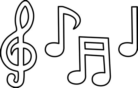 Music Notes Coloring Page