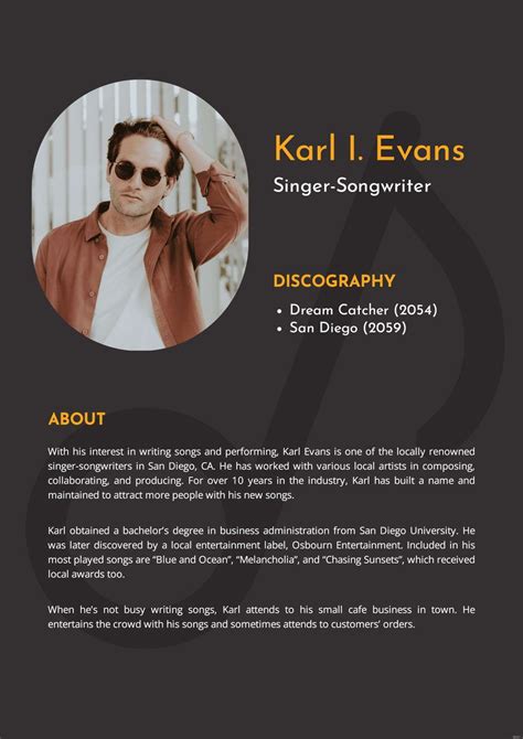 Music Profile Template