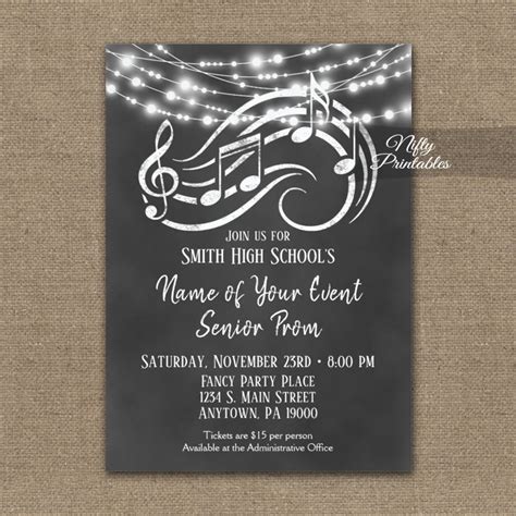 Music Prom Invitation