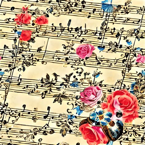 Music sheet decoupage