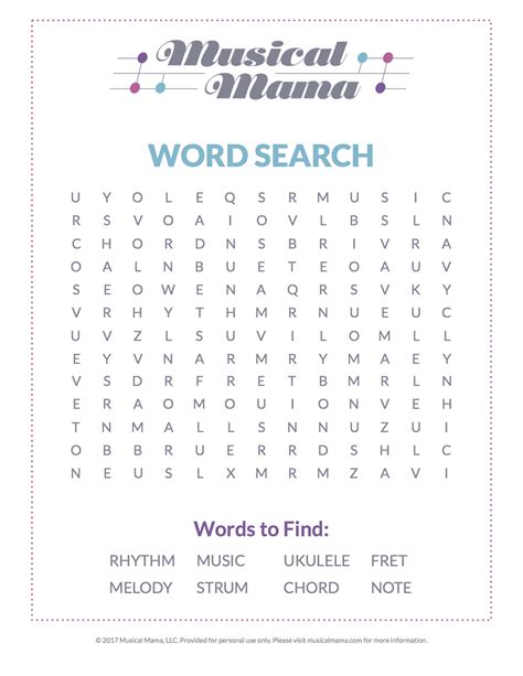 Music-themed Word Search