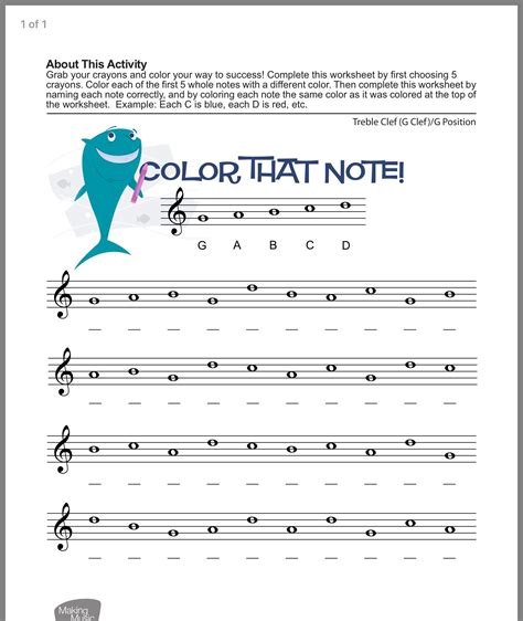 Music Theory Worksheets for Beginners