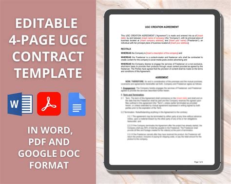 Music UGC Contract Template