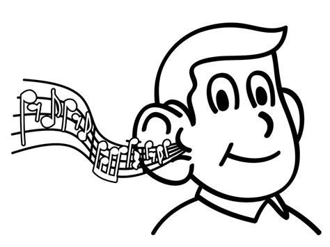 A coloring page featuring musical instruments