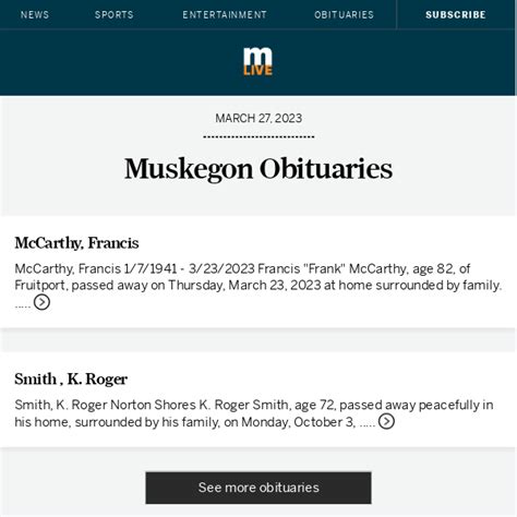 Muskegon Obituary 1