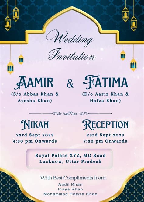 Muslim Wedding Invitation Ideas