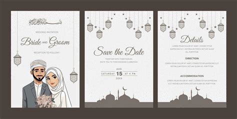 Muslim Wedding Invitation Template 10