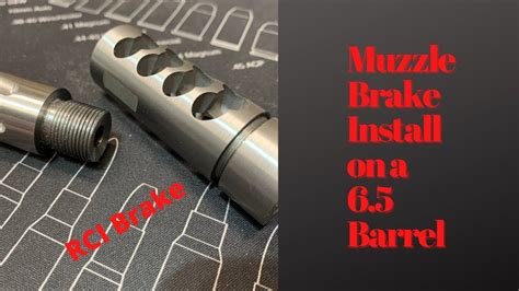 Muzzle brake installation on an AR-15 rifle