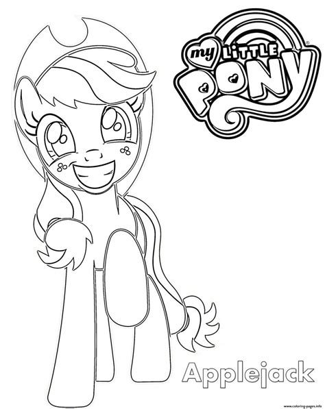 My Little Pony Applejack Coloring Sheet