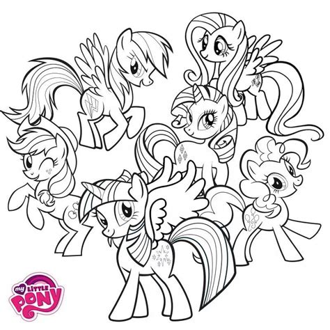 Mane Six Coloring Page