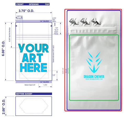 Mylar bag design template 4